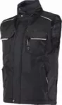 Kamizelka ocieplana męska RIPSTOP V czarny 3XL STALCO PERFECT S-78389