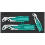 Zestaw 3elem. szczypce do rur 180mm, 250mm, 300mm CrV wkład EVA STALCO S026388815