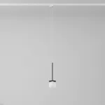 Cotton 250 fi100 track max.1x1,9W, G9, 230V czarny głęboki (mat struktura) RAL 9005 (przewód transparentny)