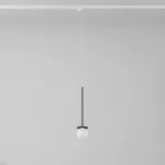 Cotton 350 fi100 track max.1x1,9W, G9, 230V czarny głęboki (mat struktura) RAL 9005 (przewód transparentny)