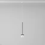 Cotton 400 fi100 track max.1x1,9W, G9, 230V czarny głęboki (mat struktura) RAL 9005 (przewód transparentny)