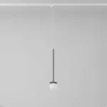 Cotton 450 fi100 track max.1x1,9W, G9, 230V czarny głęboki (mat struktura) RAL 9005 (przewód transparentny)