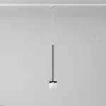 Cotton 500 fi100 track max.1x1,9W, G9, 230V czarny głęboki (mat struktura) RAL 9005 (przewód transparentny)