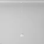 Cotton 250 fi100 track max.1x1,9W, G9, 230V srebrny aluminiowy (mat struktura) RAL 9006 (przewód transparentny)