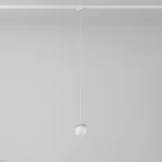 Cotton 350 fi100 track max.1x1,9W, G9, 230V srebrny aluminiowy (mat struktura) RAL 9006 (przewód transparentny)