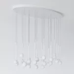 COTTON PANEL HF46 elipsa 1500x750, fi100 wisząca max.30x1,9W, G9, 230V, przewód transparentny, biały sygnałowy (mat) RAL 9003