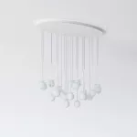 COTTON PANEL RH59 elipsa 1100x600, fi100 wisząca max.22x1,9W, G9, 230V, przewód transparentny, biały sygnałowy (mat) RAL 9003