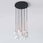 COTTON PANEL HF4, fi100 wisząca max.16x1,9W, G9, 230V, przewód czarny, kolor miedzi (gładki mat)