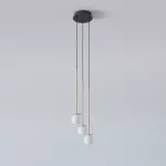 COTTON PANEL RH24, fi100 wisząca max.3x1,9W, G9, 230V, przewód czarny, kolor miedzi (gładki mat)