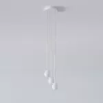 COTTON PANEL RH24, fi100 wisząca max.3x1,9W, G9, 230V, przewód transparentny, biały sygnałowy (mat) RAL 9003