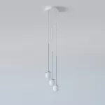 COTTON PANEL RH24, fi100 wisząca max.3x1,9W, G9, 230V, przewód transparentny, kolor srebra (gładki mat)