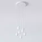 COTTON PANEL RH25, fi100 wisząca max.7x1,9W, G9, 230V, przewód transparentny, biały sygnałowy (mat struktura) RAL 9003