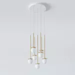 COTTON PANEL RH25, fi100 wisząca max.7x1,9W, G9, 230V, przewód transparentny, kolor złota (gładki mat)