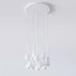 COTTON PANEL HF4, fi100 wisząca LED 16x2,7W/298lm/3000K, 230V, przewód transparentny, biały sygnałowy (mat struktura) RAL 9003