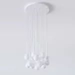 COTTON PANEL HF4, fi100 wisząca LED 16x2,7W/298lm/3000K, 230V, przewód transparentny, biały sygnałowy (mat) RAL 9003