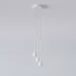 COTTON PANEL RH24, fi100 wisząca LED 3x2,7W/298lm/3000K, 230V, przewód transparentny, biały sygnałowy (mat struktura) RAL 9003