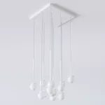 COTTON PANEL HF3, fi100 wisząca max.13x1,9W, G9, 230V, przewód transparentny, biały sygnałowy (mat) RAL 9003