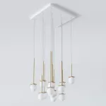 COTTON PANEL HF3, fi100 wisząca max.13x1,9W, G9, 230V, przewód transparentny, kolor złota (gładki mat)