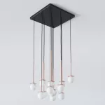 COTTON PANEL HF3, fi100 wisząca LED 13x2,7W/298lm/3000K, 230V, przewód czarny, kolor miedzi (gładki mat)