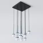 COTTON PANEL HF3, fi100 wisząca LED 13x2,7W/298lm/3000K, 230V, przewód czarny, szary grafitowy (mat struktura) RAL 7024