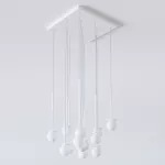 COTTON PANEL HF3, fi100 wisząca LED 13x2,7W/298lm/3000K, 230V, przewód transparentny, biały sygnałowy (mat struktura) RAL 9003