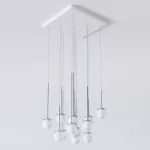 COTTON PANEL HF3, fi100 wisząca LED 13x2,7W/298lm/3000K, 230V, przewód transparentny, kolor srebra (gładki mat)