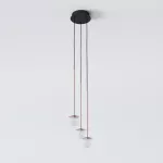 CLAR PANEL RH24, fi100 wisząca LED 3x2,7W/298lm/3000K, 230V, przewód czarny guma, kolor miedzi (gładki mat)