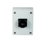 P3-63/SE3/SVB-SW Rozłącznik ZAŁ-WYŁ, 3 bieg., 63A, w obudowie ze stali, pokrętło pokrętło czarne z blokadą na kłódkę