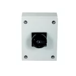 P3-63/SE3/SVB-SW Rozłącznik ZAŁ-WYŁ, 3 bieg., 63A, w obudowie ze stali, pokrętło pokrętło czarne z blokadą na kłódkę