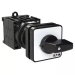 T0-3-15423/Z Przełącznik zasilania, Styki: 6, 20 A, tabliczka: 2-0-1, 45 °, bez samopowrotu, montaż rozłączny, pokrętło czarne bez możliwości blokady