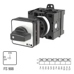 T3-3-8342/Z Przełącznik Zał.-Wył., 6 bieg., 32 A, 90 °, montaż rozłączny, pokrętło czarne bez możliwości blokady