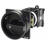 T0-3-15680/V/SVB-SW Rozłącznik główny, 3 bieg. + N + 1 NO + 1 NC, 20 A, funkcja awaryjnego zatrzymania , 90 °, blok. na kłódkę w pozycji Wył., montaż rozłączny, pokrętło czarne z blokadą na kłódkę