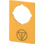 M22-XZK-ESS2 Żółta tabliczka 50 x 33 mm z symb. kontrolowanego stopu