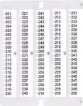 ES-NU0851201 Oznacznik 201 do 250 (100 szt.)