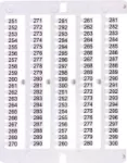 ES-NU0851251 Oznacznik 251 do 300 (100 szt.)