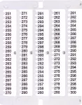 ES-NU0851251 Oznacznik 251 do 300 (100 szt.)