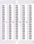 ES-NU0851301 Oznacznik 301 do 350 (100 szt.)