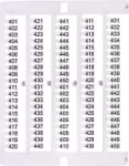 ES-NU0851401 Oznacznik 401 do 450 (100 szt.)