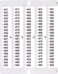 ES-NU0851451 Oznacznik 451 do 500 (100 szt.)