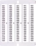 ES-NU0851601 Oznacznik 601 do 650 (100 szt.)