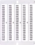 ES-NU0851901 Oznacznik 901 do 950 (100 szt.)