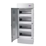 ECM48PT-s Obudowa podtynkowa 4 rzędy po 12 mod. drzwi transparentne