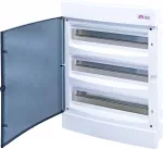ECM 3x18PT-s Obudowa podtynkowa 3 rzędy po 18 mod. drzwi transparentne