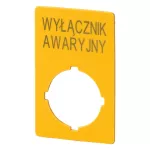 M22-XZK-PL99 Szyld do przycisków awaryjnych PL