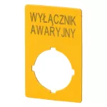 M22-XZK-PL99 Szyld do przycisków awaryjnych PL