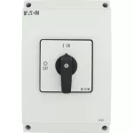 T5B-4-15682/I4 Przełącznik Zał.-Wył., 6 bieg. + 1 NO + 1 NC, 63 A, 90 °, w obudowie IP65, pokrętło czarne bez możliwości blokady