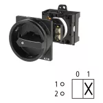 T3-1-8200/V/SVB-SW Rozłącznik główny, 1 bieg., 32 A, funkcja awaryjnego zatrzymania, 90 °, blok. na kłódkę w pozycji Wył., montaż rozłączny, pokrętło czarne z blokadą na kłódkę