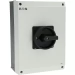 T5-4-15682/I5/SVB-SW Rozłącznik główny, 6 bieg. + 1 NO + 1 NC, 100 A, 90 °, w obudowie IP65, pokrętło czarne z blokadą na kłódkę