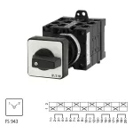 T3-5-8369/Z Przełącznik zasilania, Styki: 10, 32 A, tabliczka: 1-2, 90 °, bez samopowrotu, montaż rozłączny, pokrętło czarne bez możliwości blokady