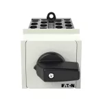 T0-8-8372/IVS Przełącznik zasilania, Styki: 16, 20 A, tabliczka: 1-2, 90 °, bez samopowrotu, montaż na szynę TH, pokrętło czarne bez możliwości blokady